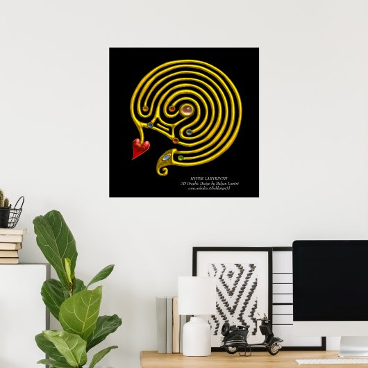 HYPER LABYRINTH POSTER (Thuiskantoor)