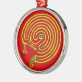 HYPER LABYRINTH Red Metalen Ornament (Links)