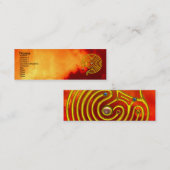 HYPER LABYRINTH, rode gele wolken Mini Visitekaartje (Voorkant / Achterkant)