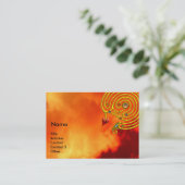 HYPER LABYRINTH, rode gele wolken Visitekaartje (Staand voorkant)