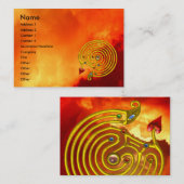 HYPER LABYRINTH, rode gele wolken Visitekaartje (Voorkant / Achterkant)