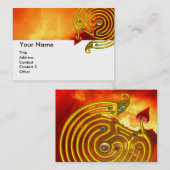 HYPER LABYRINTH, rode gele wolken Visitekaartje (Voorkant / Achterkant)