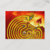 HYPER LABYRINTH, rode gele wolken Visitekaartje (Achterkant)