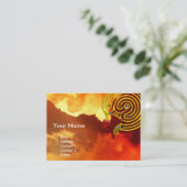 HYPER LABYRINTH, rode gele wolken Visitekaartje (Staand voorkant)