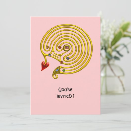 HYPER LABYRINTH, roze Kaart (Staand voorkant)