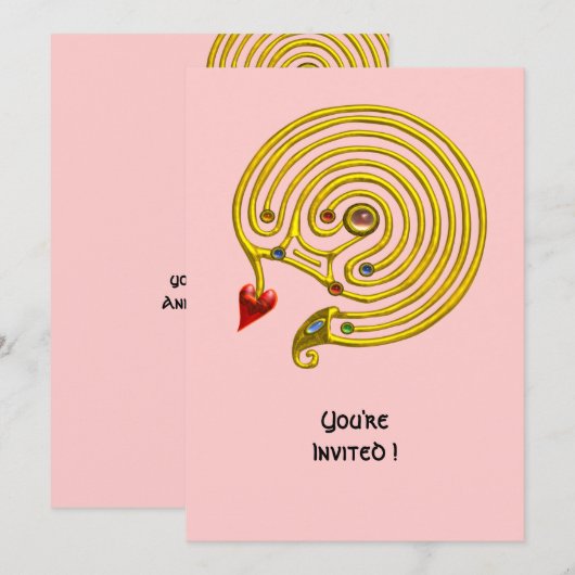 HYPER LABYRINTH, roze Kaart (Voorkant / Achterkant)