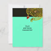 HYPER LABYRINTH rsvp, zwart en blauw Kaart (Achterkant)