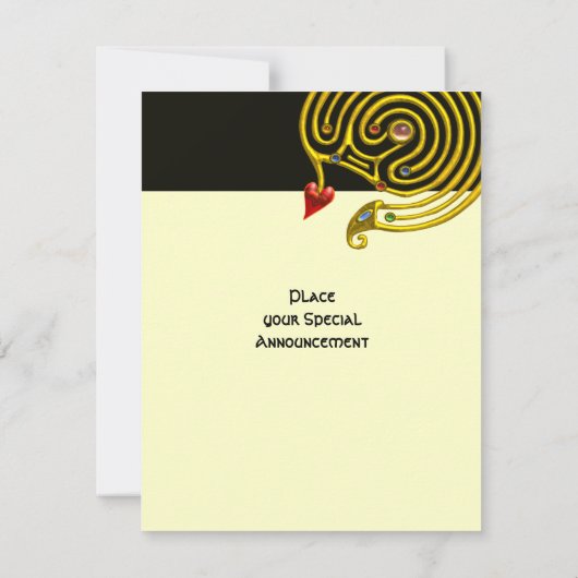 HYPER LABYRINTH rsvp, zwart en wit Kaart (Achterkant)