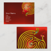 HYPER LABYRINTH RUBY, zwart rood geel Visitekaartje (Voorkant / Achterkant)