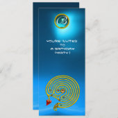 HYPER LABYRINTH ,Saffier helder geel blauw Kaart (Voorkant / Achterkant)