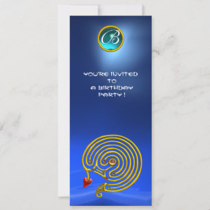 HYPER LABYRINTH ,Saffier helder geel blauw Kaart