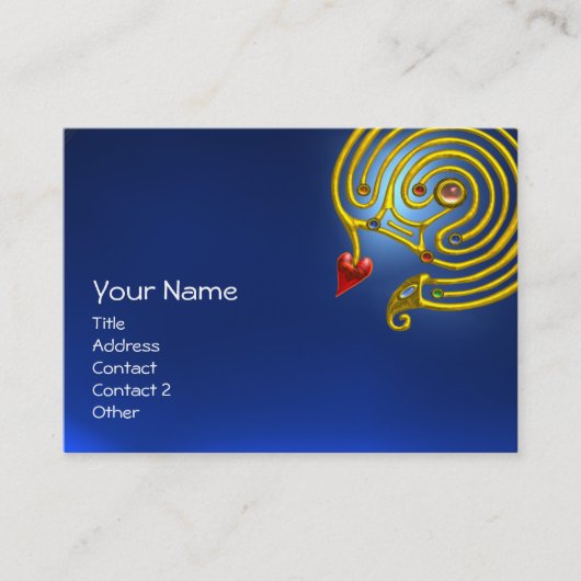 HYPER LABYRINTH SAPPHIRE, zwart-rood-blauw Visitekaartje (Voorkant)
