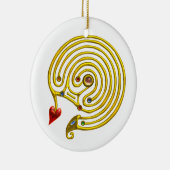 HYPER LABYRINTH White Keramisch Ornament (Rechts)