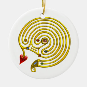 HYPER LABYRINTH White Keramisch Ornament