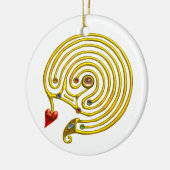 HYPER LABYRINTH White Keramisch Ornament (Links)