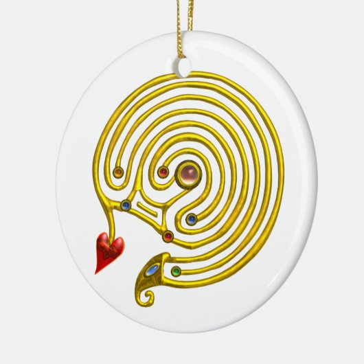 HYPER LABYRINTH White Keramisch Ornament (Links)