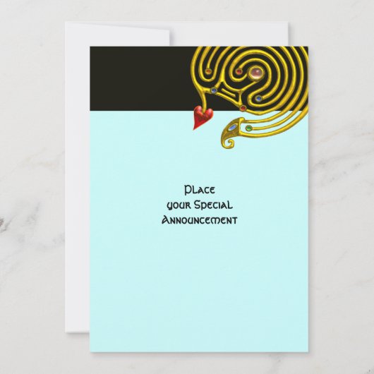 HYPER LABYRINTH, zwart en blauw Kaart (Achterkant)