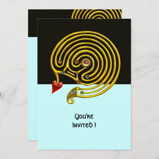 HYPER LABYRINTH, zwart en blauw Kaart (Voorkant / Achterkant)