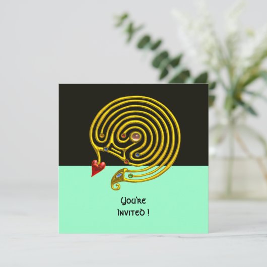 HYPER LABYRINTH, zwart en blauw Kaart (Staand voorkant)