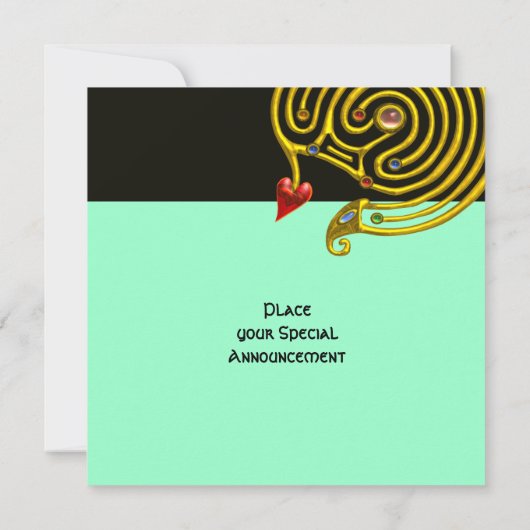 HYPER LABYRINTH, zwart en blauw Kaart (Achterkant)