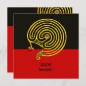 HYPER LABYRINTH, zwart en rood Kaart (Voorkant / Achterkant)