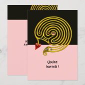 HYPER LABYRINTH , zwart en roze Kaart (Voorkant / Achterkant)