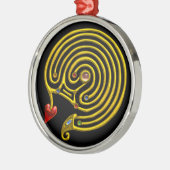 HYPER LABYRINTH zwart Metalen Ornament (Links)