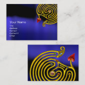 HYPER LABYRINTH, zwart rood geel blauw Visitekaartje (Voorkant / Achterkant)