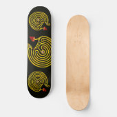 HYPER LABYRINTH, zwart Skateboard (Voorkant)