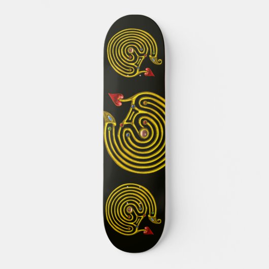 HYPER LABYRINTH, zwart Skateboard (Voorkant)