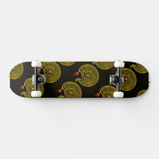 HYPER LABYRINTH, zwart Skateboard (Horizontaal)