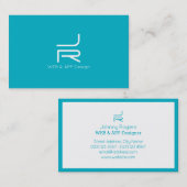 Hyper minimale abstracte initialen logo visitekaartje (Voorkant / Achterkant)