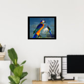 HYPER PAPEGAAIEN / BLAUWE ARA POSTER (Thuiskantoor)