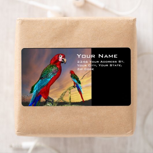 HYPER PARROTS/BLAUWE ARA ETIKET (Insitu)