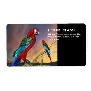 HYPER PARROTS/BLAUWE ARA ETIKET