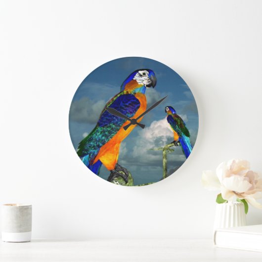 HYPER PARROTS/BLAUWE ARA GROTE KLOK (Huis)