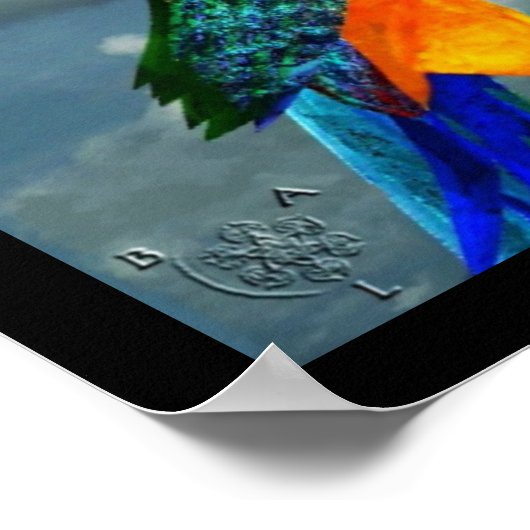 HYPER PARROTS/BLAUWE ARA POSTER (Hoek)