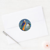 HYPER PARROTS/BLAUWE ARA RONDE STICKER (Envelop)