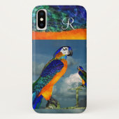 HYPER PARROTS/BLUE ARA MONOGRAM Case-Mate iPhone CASE (Achterkant)
