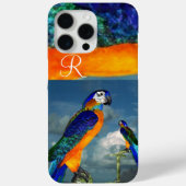 HYPER PARROTS/BLUE ARA MONOGRAM Case-Mate iPhone CASE (Achterkant)