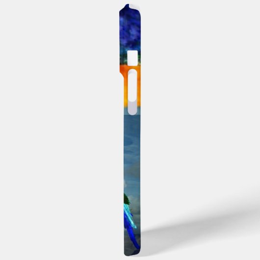 HYPER PARROTS/BLUE ARA MONOGRAM Case-Mate iPhone CASE (Achterkant / Links)