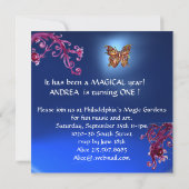 HYPER PARROTS/First Birthday Party Kaart (Achterkant)