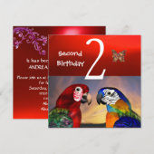 HYPER PARROTS/First Birthday Party, Red Kaart (Voorkant / Achterkant)