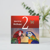 HYPER PARROTS/First Birthday Party, Red Kaart (Staand voorkant)