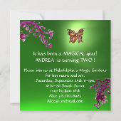 HYPER PARROTS/First Birthday Party (Smaraginggroen Kaart (Achterkant)