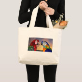HYPER PARROTS GROTE TOTE BAG (Voorkant (product))