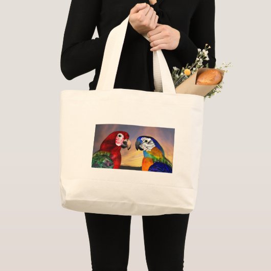 HYPER PARROTS GROTE TOTE BAG (Voorkant (product))