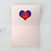 HYPER PARROTS RED, BLUE MACAWS Valentijnsdag Love Feestdagen Kaart (Binnen)