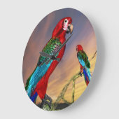 HYPER PARROTS/RODE ARA GROTE KLOK (Hoek)