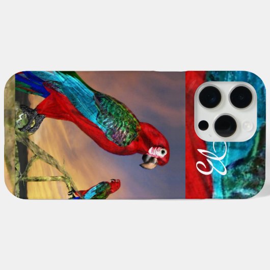 HYPER PARROTS/RODE ARA-MONOGRAM Case-Mate iPhone CASE (Achterkant (horizontaal))
